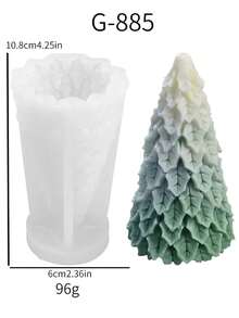 圣诞树系列雪松硅胶蜡烛模具DIY圣诞节节日香氛石膏模具 - 白色 - 查看 5
