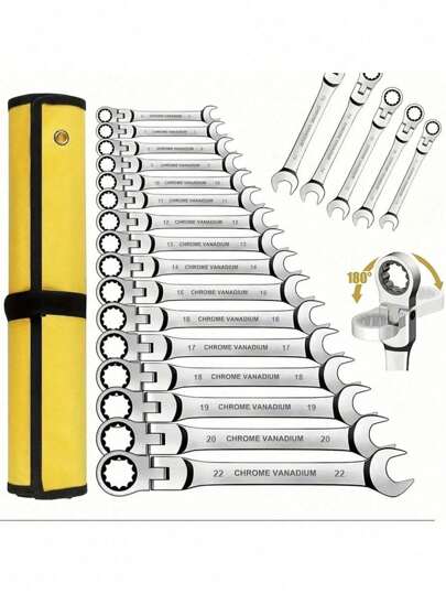 1ชิ้น ชุดประแจวงล้อ, 72 ฟัน, ดีไซน์หมุนได้ 180°, เครื่องมือโลหะทนทาน, เหมาะสำหรับยานยนต์, DIY, ซ่อมแซมบ้าน, ประแจทูอินวัน, เครื่องมืออุตสาหกรรมทนทาน