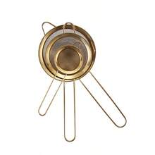 3pcs/1pc Stainless Steel Fine Mesh Tea Sieve With Handle - Japanese Matcha Powder Sieve - Gold - View 7