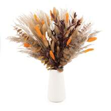 Premium 66 Stems Pampas Grass Dried Flower Bouset Handcrafted Home Decor Boho Chic Floral Arrangement Perfect For Wedding Centerpiece Table Decor