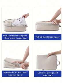 4 PIEZAS Cubos de embalaje de compresión para organizadores de viaje, organizadores de embalaje de viaje, cubos de equipaje para empacar ultraligeros y expandibles, bolsas de cubos de embalaje de compresión de viaje, organizadores de equipaje portátiles, estuches de almacenamiento de equipaje a prueba de agua, organizador de ropa para cajones