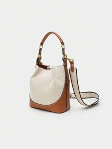 Nova bolsa marrom plissada com cordão para mulheres, bolsa transversal de alça larga, versátil