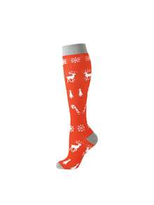 1 Pair Women Compression Socks, Knee High Socks, Cute Nurse Compression Socks, Y2k, Cozy