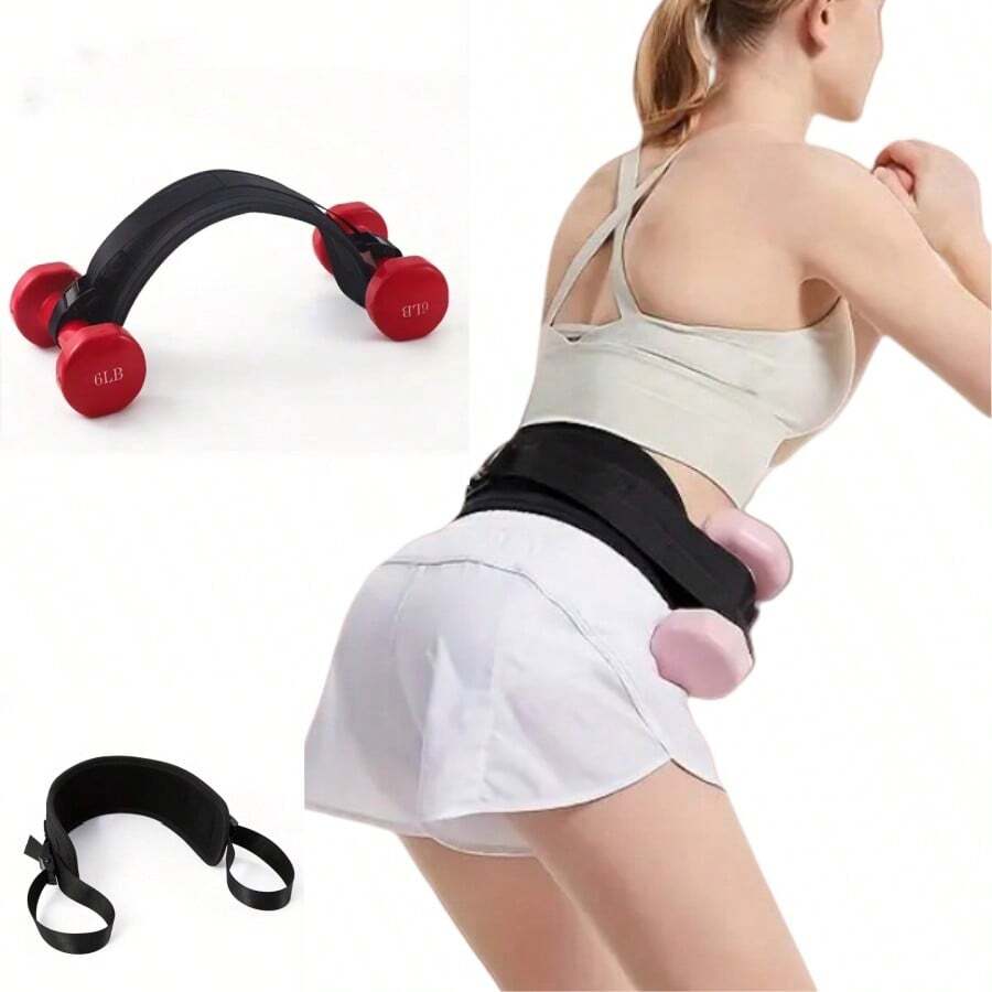 1 件加重腰带，杠铃哑铃锻炼腰带，腰部健身举重训练，臀部推力承重腰带