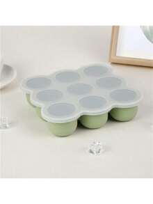 1PC Silicone Ice Cube Tray With Lid, Press Mold, Baby Food Container, 9-Grid Ice Mold - Multicolor - View 20