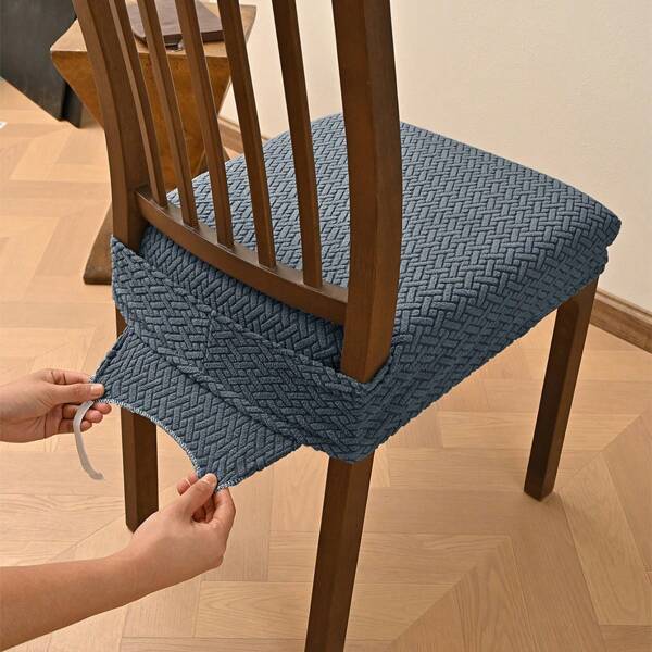 Tongue Buckle, Striped Checkered, Double Elastic Stool Cover, Stretch Jacquard T-Cushion Package, Cover Cover