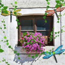 OBABA Metal Dragonfly Wall Decor, Outdoor Yard Art Fence Decor Garden Hanging Decorations For Patio, Indoor Home, Living Room, Bedroom,3 Pack (S)