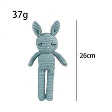 24 厘米手工制作的韩式毛线兔子毛绒玩具，高品质收藏礼物，适合婚礼、节日、生日、洗礼、复活节 - 彩色 - 查看 11