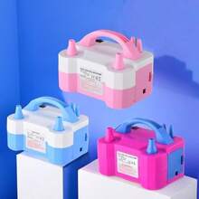 1 件便携式电动气球泵，气球鼓风机风扇，用于快速制作气球拱门，自动气球充气机带双喷嘴，用于派对/婚礼装饰