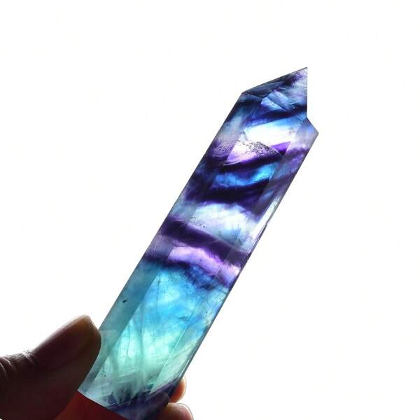 CUPIDCRYSTAL أبراج الفلوريت الطبيعية ذات ألوان نمط ، أعمدة كبيرة الحجم، مع أكياس تعبئة مجانية، مناسبة كزينة ديكورية منزلية، هدايا بلورات طبيعية، تباينات بلورية فريدة، حجر خام مصقول