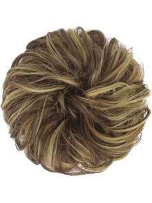 1件装女士优雅卷发发髻发圈合成发绳发饰休闲发饰，马尾辫发圈，发绳，发圈马尾辫发带，发圈头饰 - 彩色 - 查看 5