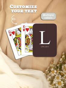 Multiple Colors Custom Monogram Playing Cards | Initial Playing Cards | Personalized Cards | Adult Card Deck | Name And Initial