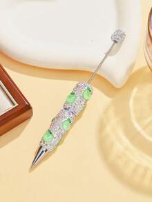 1/3/5/10pcs Multi-Color Luxury Fruit Crystal Beads Pen Refill, Black Ink, Smooth Writing, Full Covered Rhinestone Ballpoint Pen, Creative DIY Jewelry Pen, School/Office/Study Supplies, Gift