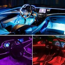 3m/118 Inch Auto Ambient Lighting Car LED Interior Strip Light USB With RGB 16 Million Colors Fiber Optics Neon Decorative Lamps - Colored Light - View 7