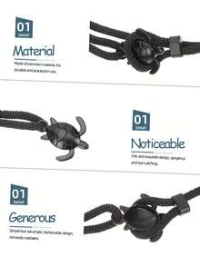 1pc Men's Adjustable Sea Turtle Bracelet, Beach Surfer Lucky Cord Wristband, Casual Ocean Themed Accessory, Suitable For Daily Wear And Gift Giving - Turtle-shaped Bracelet - View 7