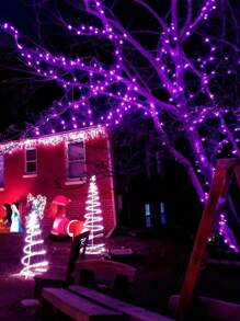 LED Fairy Light Battery Made, 1 Pack Mini Battery Powered Copper Wire Starry Sky Fairy Light For Bedroom, Twinkling Light Mason Jar Light Waterproof Firefly Light DIY Party, Christmas, Party, Wedding, Center Decoration, Decoration, Valentine's Day Decoration, Halloween Decoration (Purple Color)