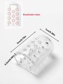 10 piezas Manguitos protectores de silicona para los dedos de los pies para prevenir la abrasión y el dolor en deportes - transparente - Ver 11