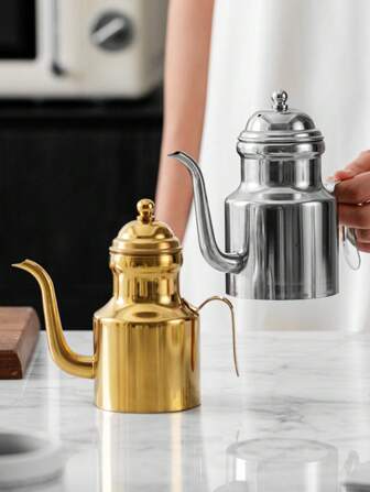 قطعة واحدة مجموعة إناء زيت المطبخ المنزلي، علبة الزيت، سميكة، غير مبقعة بالزيت، إناء الأونصة، زجاجة التتبيل، إناء الزيت ذو الغطاء العالي