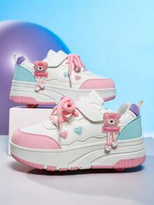 Giày trượt patin 2 trong 1 có thể tháo rời mới dành cho trẻ em trai gái, nhẹ, bền và chống trượt, thích hợp cho các hoạt động trượt patin ngoài trời - Nhiều màu - Xem 4