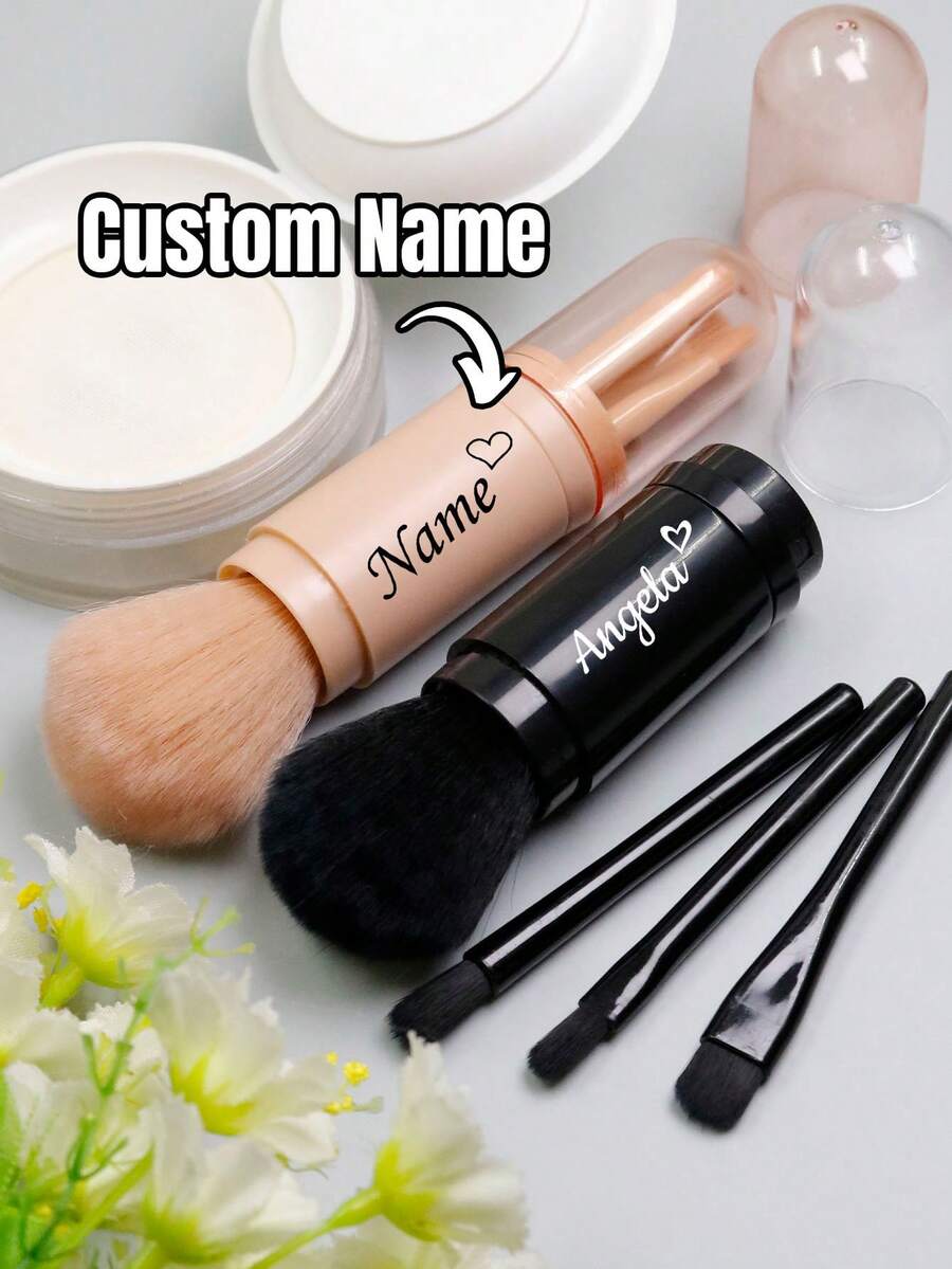 定制名字化妆刷套装,个性化旅行化妆刷套装,定制迷你彩妆产品,旅行彩妆,可定制生日礼物,婚礼配饰,旅行必需品,大学必需品,婚礼礼物,便携,精致,伴娘礼物,圆筒,女士,男士,女朋友,母亲,情侣 - 風格A - 查看 1