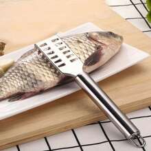 1/2 件不锈钢鱼鳞刮刀，家用多功能鱼鳞清洁器