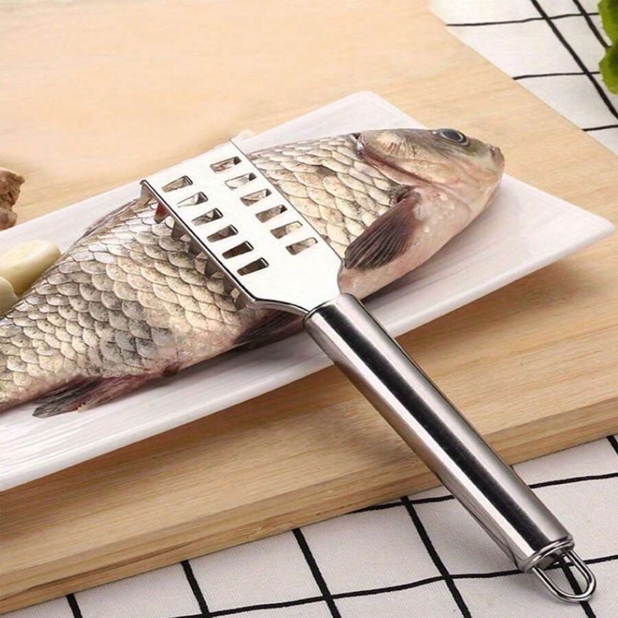 1/2 件不锈钢鱼鳞刮刀，家用多功能鱼鳞清洁器