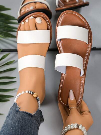 Modische Damen Sandalen in Große Größen mit Leoparden Muster, flunder Zehenform, bequem für Outdoor, rutschfest, Sommer