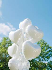 MECRLA 10 个 12 种颜色 17.7 英寸心形气球、背景墙装饰气球、情人节礼物气球、婚礼、求婚装饰气球、铝箔心形气球、礼品气球、室内外摄影气球、爱情气球、惊喜气球、周年纪念气球