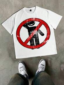 Y2K, Double-Sided Printing, Warning Slogan, Red T-Shirt,  Clothing, Graphic Tee, Funny Graphic Tees, Graphic Tees Men, 100% Cotton T-Shirts Feature A Youthful And Fashionable Design. They Come  They Are Perfect For Casual Wear And Street Style. They Are Excellent  Gifts For Friends And Family.