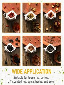 100 حزمة من أكياس القماش غير المنسوج بمقاس 7 سم * 9 سم، أكياس الشاي (بدون شاي)، أكياس منقي الشاي والتوابل، مختومة بحبال للاستخدام لمرة واحدة، منقي متعدد الأغراض للمطبخ، مناسب للشاي والتوبل والقماش الناعم - مناسب للطهي والطب الصيني التقليدي ومرقة العظام - اكسسوارات المطبخ، أكياس شاي بسحاب/أكياس شاي لاستخدام لمرة واحدة/أكياس الليموناضة لتحضير الشاي والطهي، ألوان وأنماط عشوائية' - متعدد الألوان - مشاهدة 10