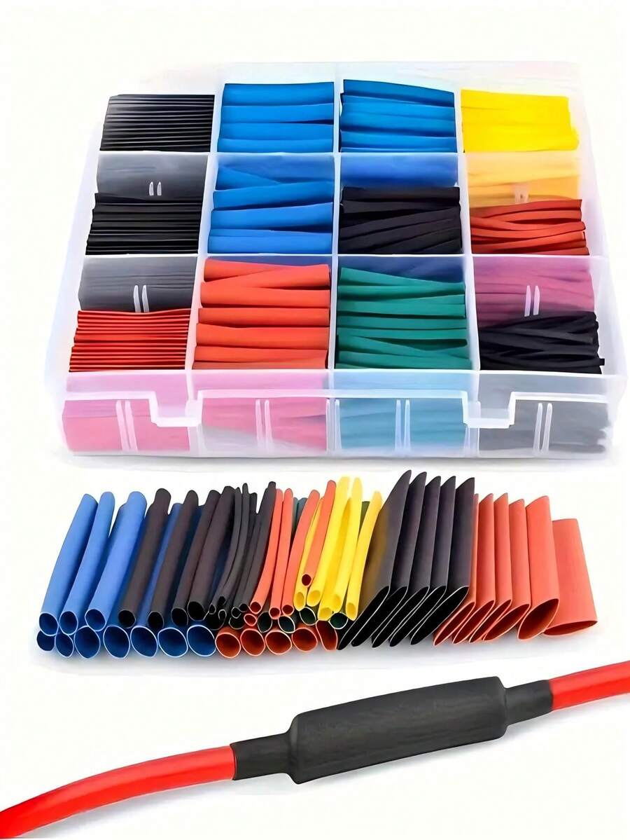 127/530/580pcs 2:1 Heat Shrink Tubing Kit - Multi-Color Wire Sleeves For DIY Electrical Projects | UL Certified - Multicolor - View 1
