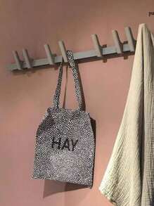 Sac à main en canevas de style Ins de Corée du Sud, sac de paille d'été léger et ample avec impression de papeterie, 100% sacoche, pour photos, courses, extérieur et autres utilisations