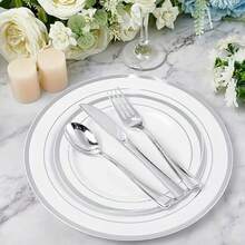 مجموعة سكاكين ستيك من الفولاذ المقاوم للصدأ 10/25/50/75/150 قطعة، مجموعة أدوات مائدة معدنية لامعة قابلة لإعادة الاستخدام، مناسبة للمنزل والمطبخ والمطعم وحفلات الزفاف والأعياد، آمنة للغسل في غسالة الأطباق