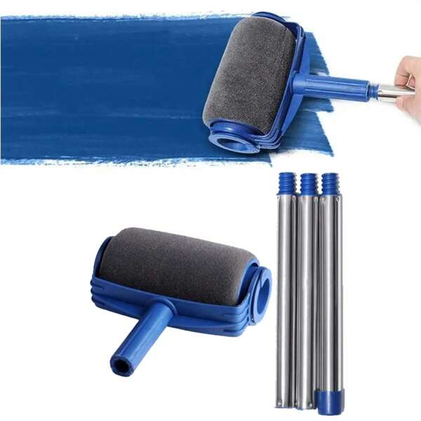 Multi Functional High Quality Handle Paint Roller Set Plastic Handle Painting Roller Brush For Office House Decoration