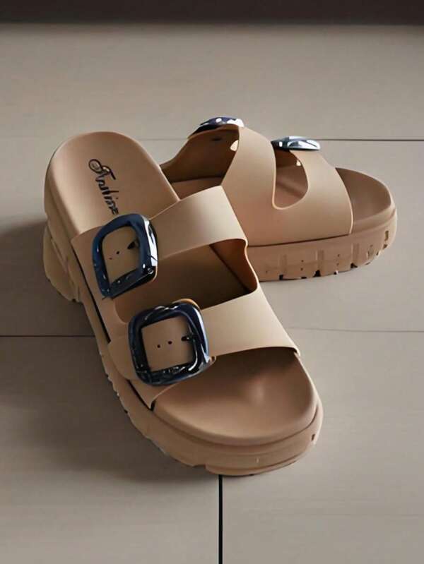 1 Pair Women's Sports Sandals, Cushioned, Suitable For Yoga Pants, Open-Toe, Fashion & Versatile
