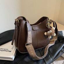 Women Crossbody - 咖 色不帶掛件 - 查看 10