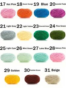 1/2 piezas de hilo de terciopelo suave, 50g/pieza, 60m/pieza, hilo grueso de punto medio hecho a mano DIY, hilo Popsicle, hilo de poliéster grueso y suave, adecuado para manualidades DIY, adecuado para tejer y ganchillo de bufandas, sombreros, zapatos, bolsos, cojines, muñecas, mantas, pantuflas