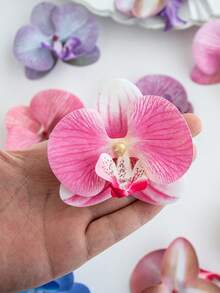 5/10/30/2500PCS Artificial Non Woven Butterfly Orchid Flowers Silk Butterfly Orchid Flower Head For Autumn Wedding Vase For Home Dining Room Bedroom Decorations, Festival Birthday Party Accessories, Outdoor Garden Decorations