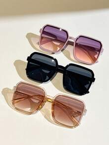 3/6 件女士几何镜框波西米亚风优雅现代简约风格时尚眼镜组合适合户外旅行驾驶露营街拍配件 - 彩色 - 查看 8