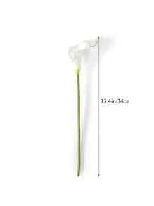 6/10 pièces Fleurs blanches pures Fleurs de lys de calla artificielles pour centres de table de mariage, décorations de douche nuptiale et d'accueil à la maison
