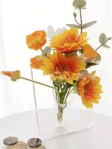 1 件亚克力花瓶、桌面花架、家居装饰、透明方形花瓶 - 简单透明色、亚克力材质、适合客厅和餐桌花卉展示、无需电源的水培植物花瓶、家居装饰透明花瓶、极简主义玻璃花瓶、方形花瓶用于花卉婚礼房间装饰 - 彩色 - 查看 6