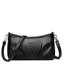 2025新款时尚百搭中年女士包优雅大容量单肩斜挎包钱包妈妈包手提包 - 黑色 - 查看 4