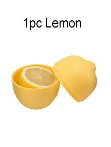 1/3/6个装水果蔬菜造型食品保鲜盒 - 牛油果、柠檬、洋葱、番茄、大蒜、甜椒保鲜盒，多功能厨房食品保鲜盒，适用于冰箱储存、露营、用餐和食品准备 - 彩色 - 查看 14