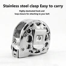 PROBON 2025 New Model 25 FT Stainless Steel Retractable Tape Measure ,Double-Sided Scale, Auto Lock,Heavy-Duty For Construction Woodworking & Household Use - Grey - View 6