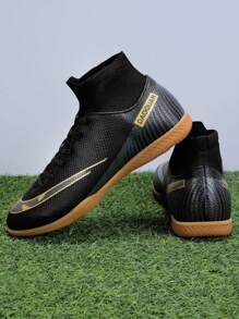 Zapatos de fútbol para hombres con tacos antideslizantes, altos y con cordones, adecuados para entrenamientos de fútbol sala, aptos tanto para hombres como para mujeres