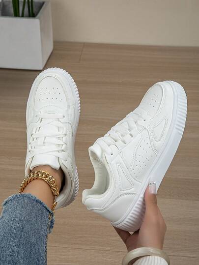 Women's Casual Soft-Sole Sneakers, Comfortable Minimalist Athletic Shoes, Ultra-Light Student Versatile Skateboard Shoes, Couple Running Shoes