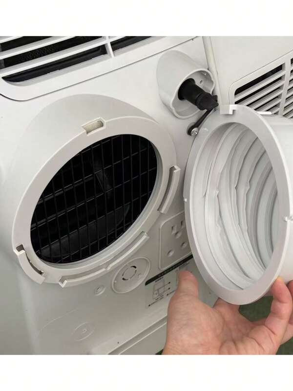Acoplador de mangueira de exaustão de CA portátil Conector de tubo de ventilação de unidade de ar condicionado de 5,9 polegadas Adaptador de interface de ar condicionado portátil Acessórios Peças