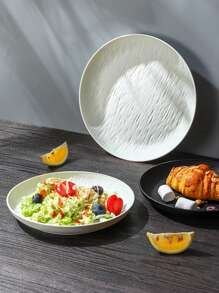 2个圆形托盘，塑料餐具盘子，幼儿园家用杯碟，餐饮快餐烧烤盘，厨房用品，万圣节和圣诞节派对用品