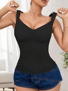 Women's Seamless Shapewear Top, Waist & Abdomen Shaping, Simple Camisole Can Be Worn Outerwear, Body Shaping