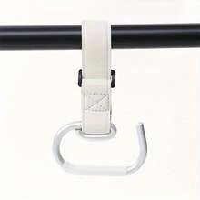 2pcs Leather & Aluminum Alloy Universal Stroller Hooks, Versatile Hooks For Hanging Bags, Diapers, Suitable For Strollers, Prams, Pushchairs, Electric Vehicles, Large Size Aluminum Alloy Hanging Hooks